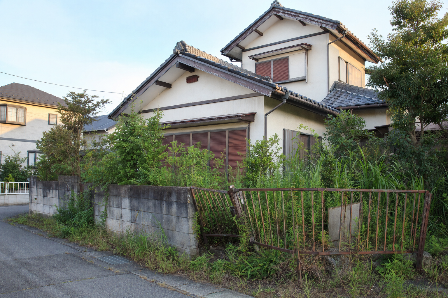 空き家を放置するリスクと特定空家への注意のイメージ