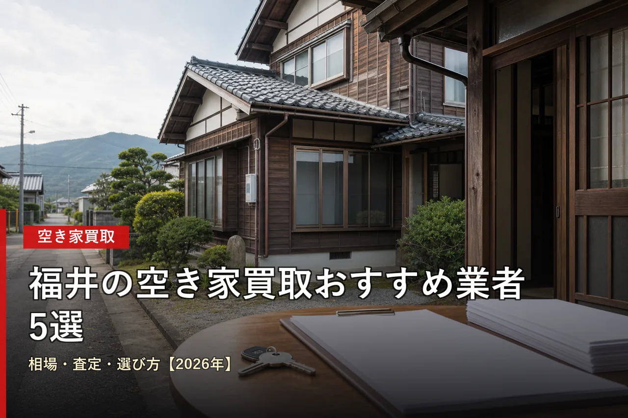 福井の空き家買取おすすめ業者5選|相場・査定・選び方【2026年】