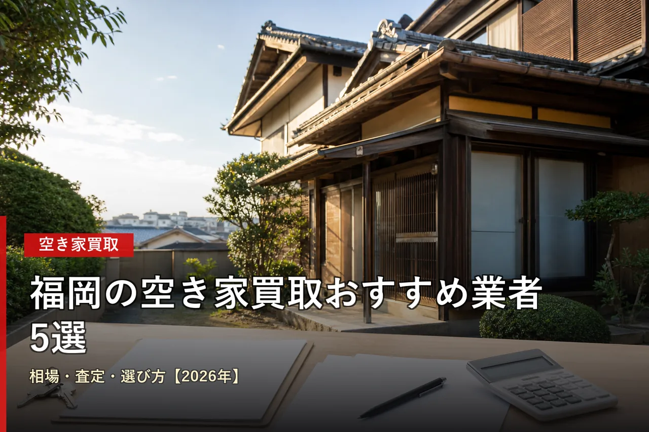福岡の空き家買取おすすめ業者5選|相場・査定・選び方【2026年】