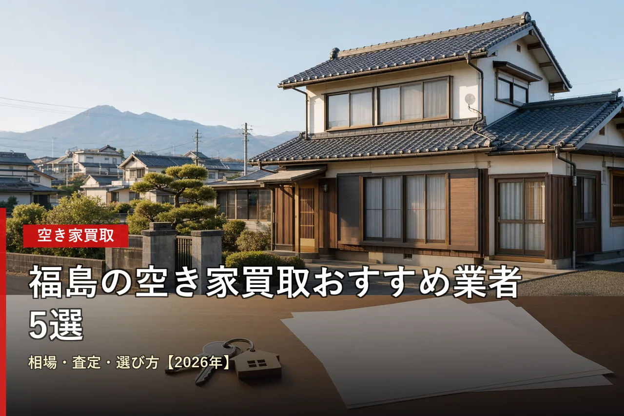 福島の空き家買取おすすめ業者5選|相場・査定・選び方【2026年】