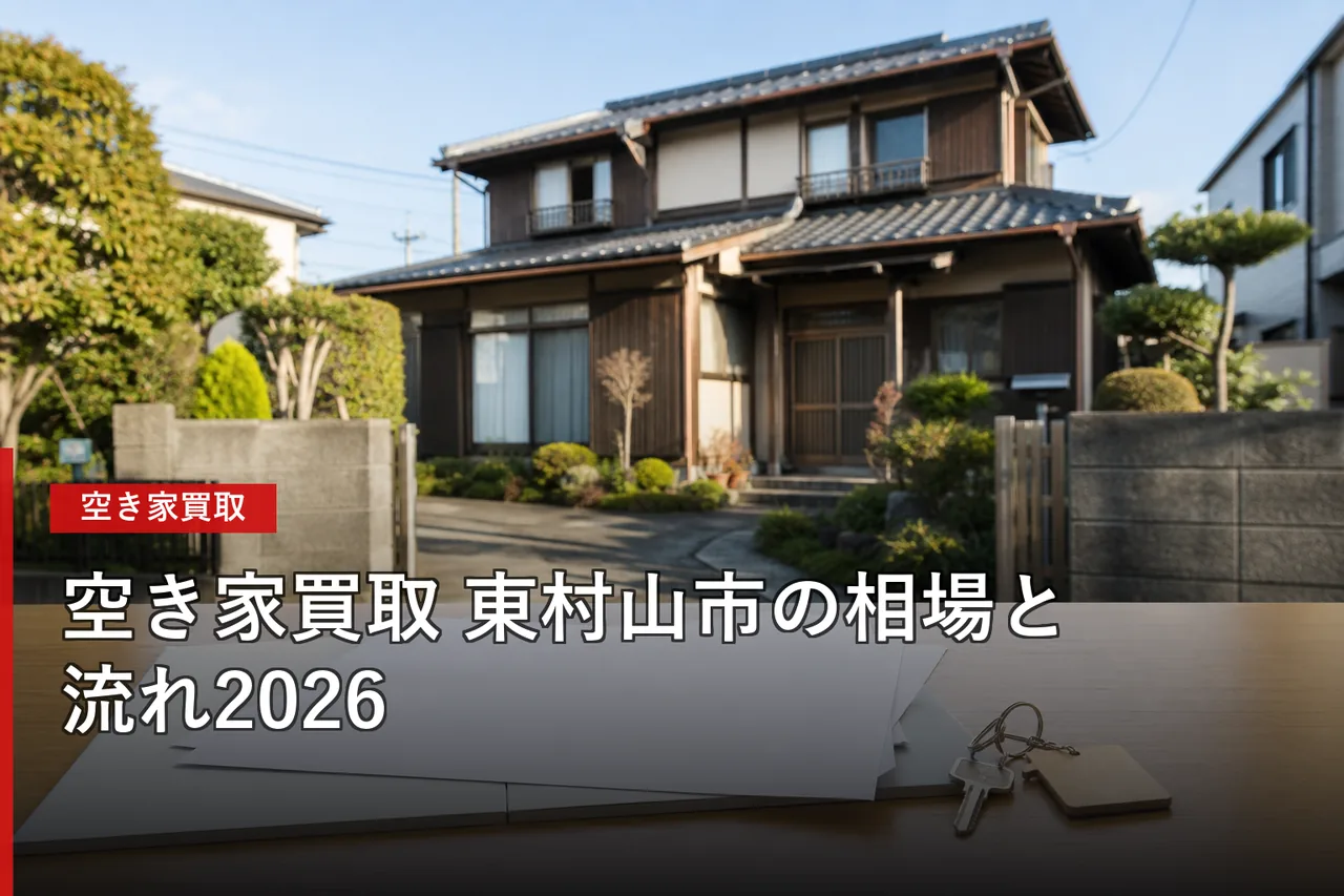 東村山市の空き家買取おすすめ業者5選|相場・査定・選び方【2026年】