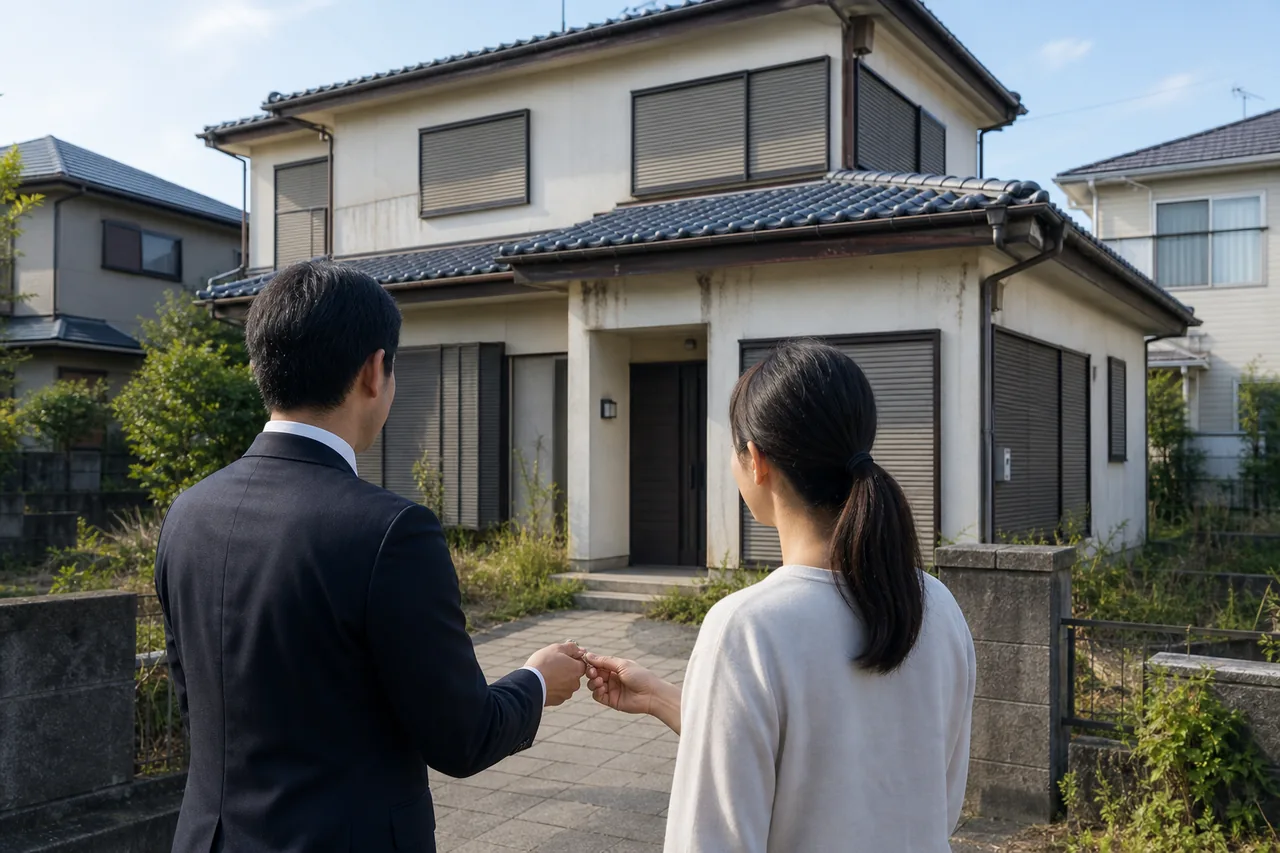 放置した空き家のリスクと早めに売るメリットのイメージ