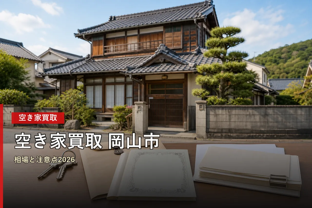 岡山市の空き家買取おすすめ業者5選|相場・査定・選び方【2026年】
