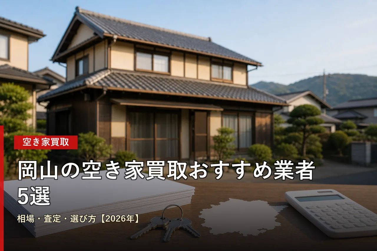 岡山の空き家買取おすすめ業者5選|相場・査定・選び方【2026年】