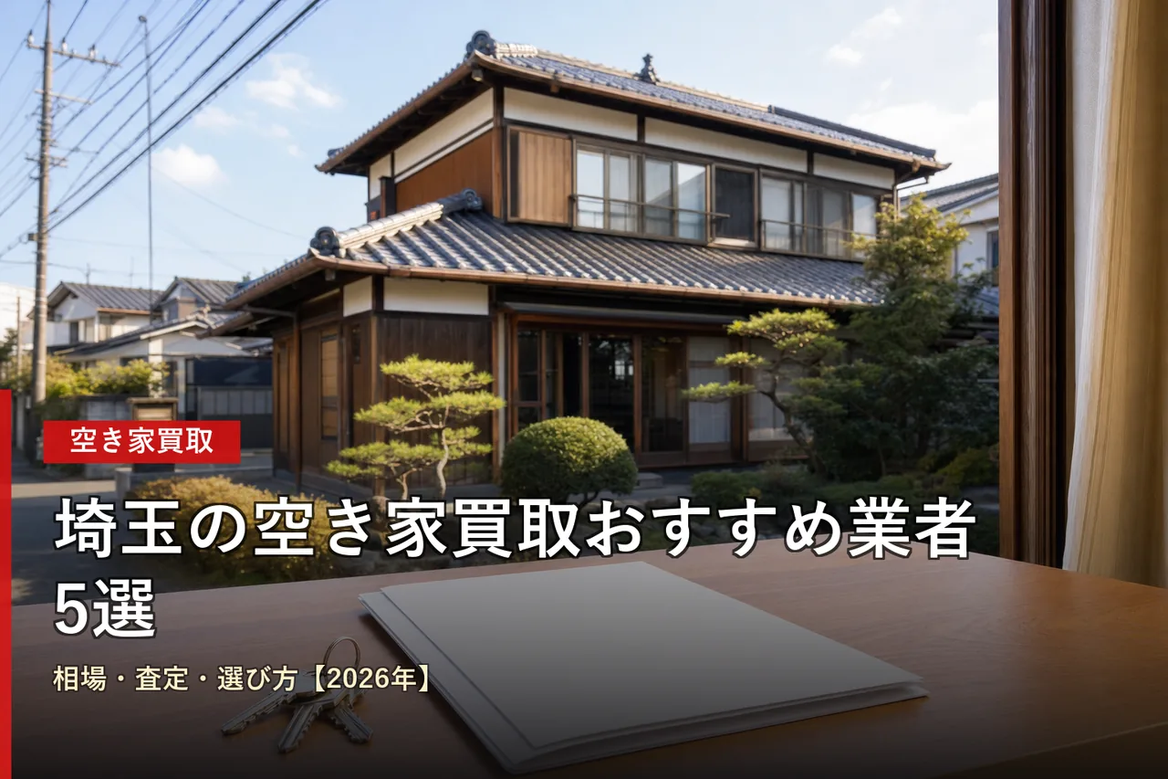 埼玉の空き家買取おすすめ業者5選|相場・査定・選び方【2026年】
