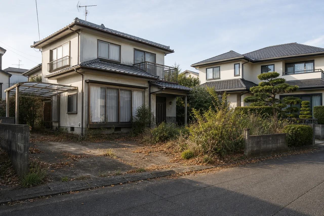 空き家を放置するリスクと早めに売るメリットのイメージ
