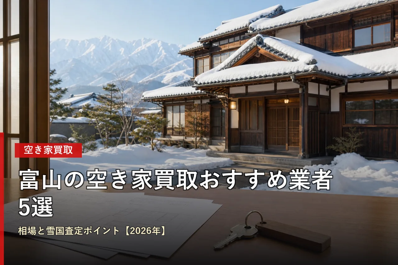 富山の空き家買取おすすめ業者5選|相場と雪国査定ポイント【2026年】