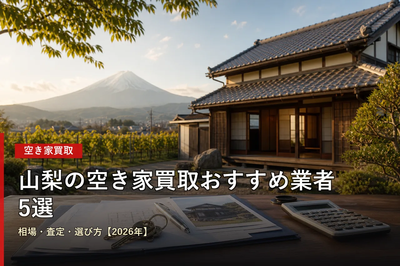 山梨の空き家買取おすすめ業者5選|相場・査定・選び方【2026年】