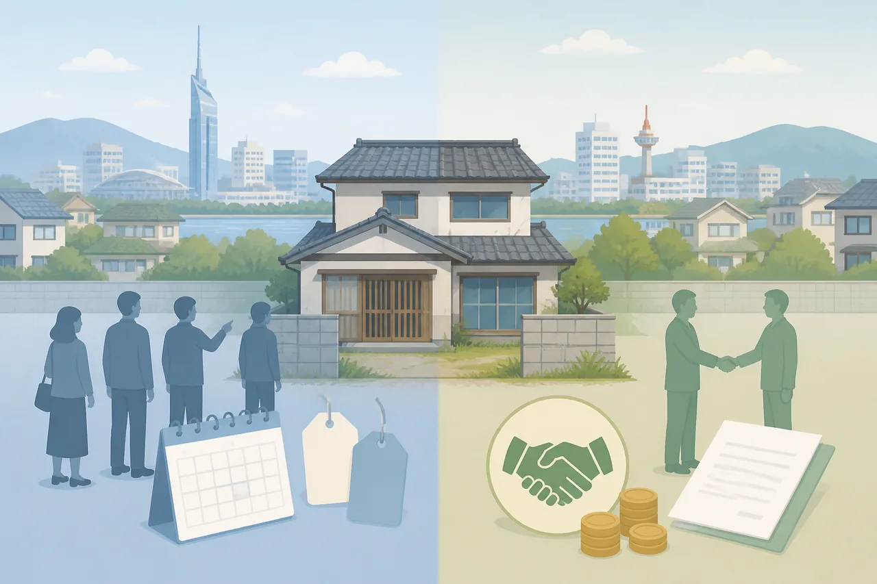 仲介売却と買取の違い｜福岡の空き家はどちらがよいか