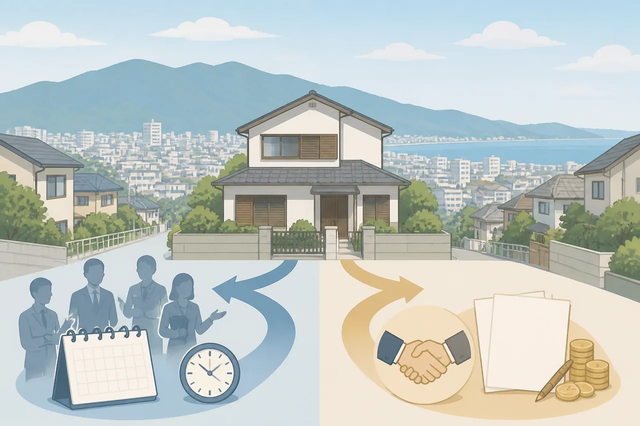 仲介と買取の違い｜灘区の空き家はどちらが向く？