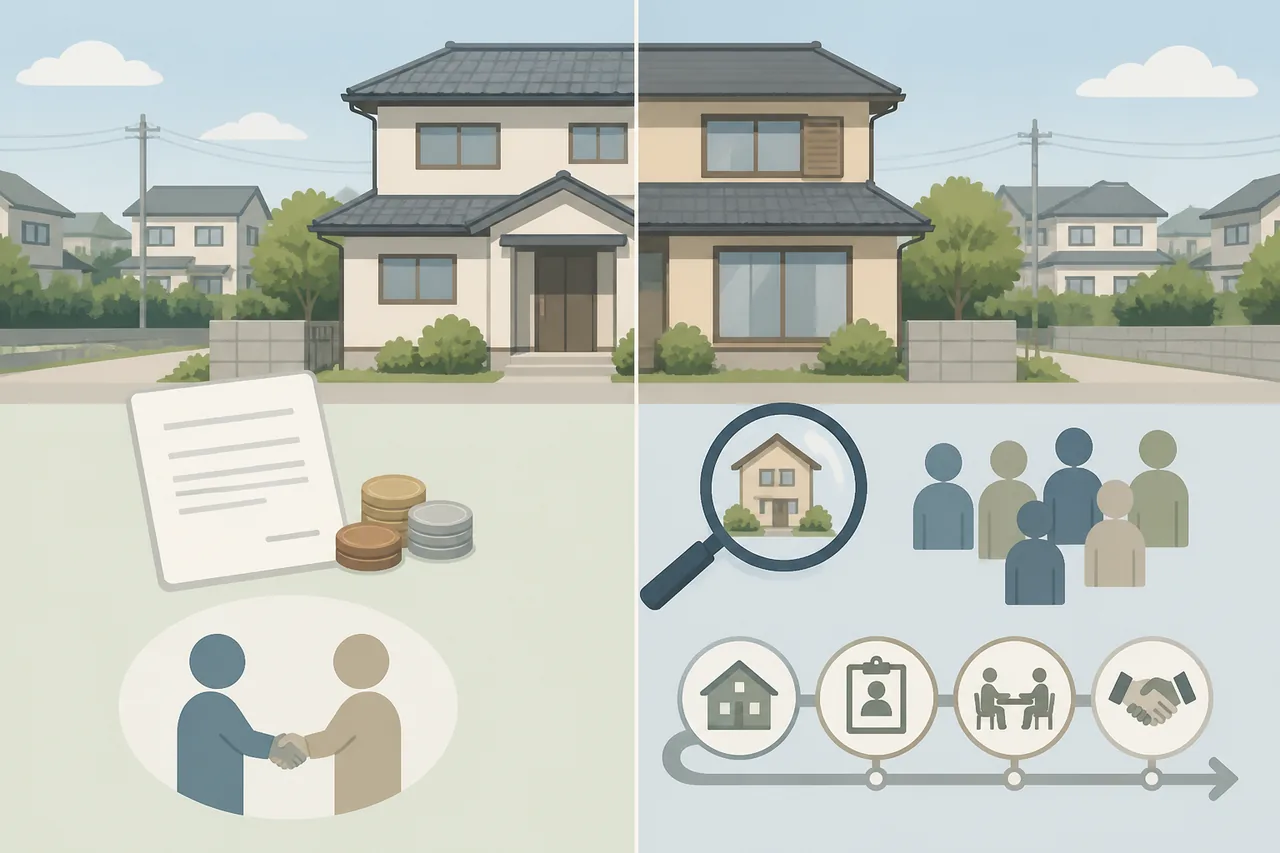 買取と仲介の違い｜越谷市の空き家はどちらで売るべき？