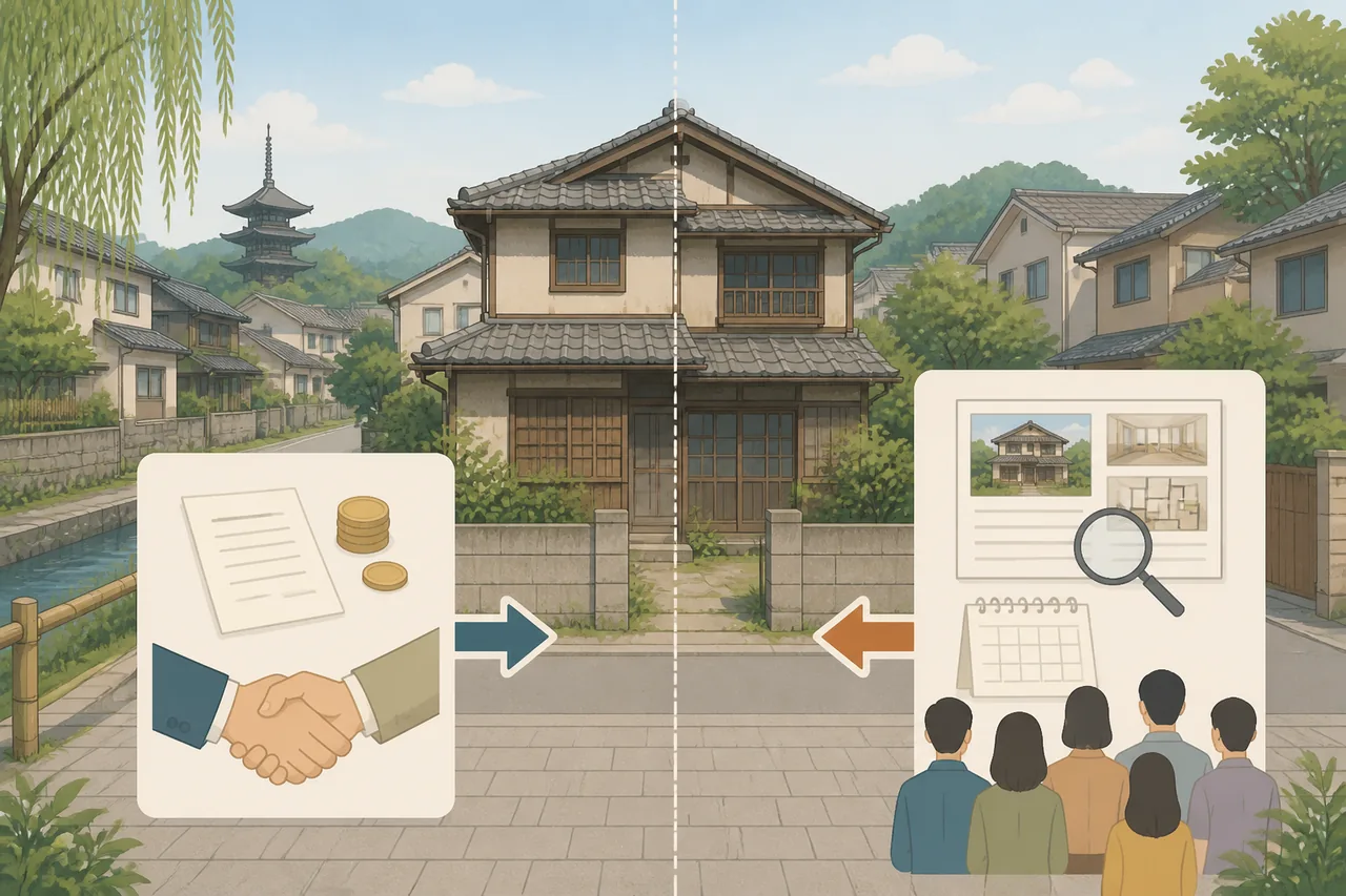 空き家買取と仲介売却の違い