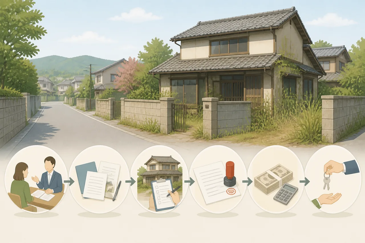 空き家買取の相談から引き渡しまでの流れ