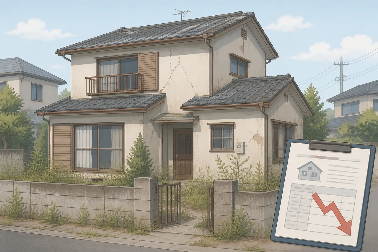 空き家買取で査定額が下がりやすいケース