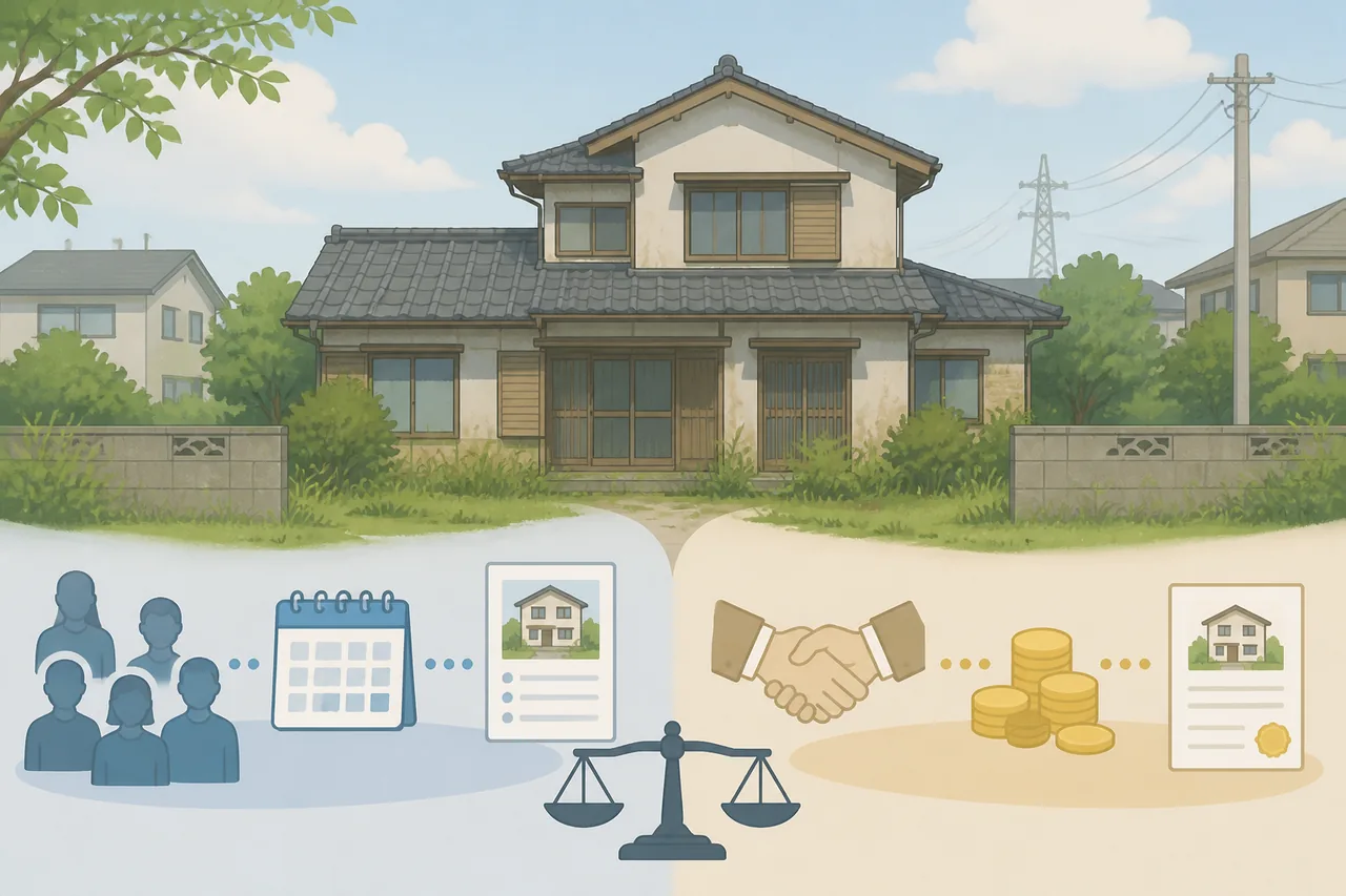 仲介と買取の違い｜所沢市の空き家はどちら向き？