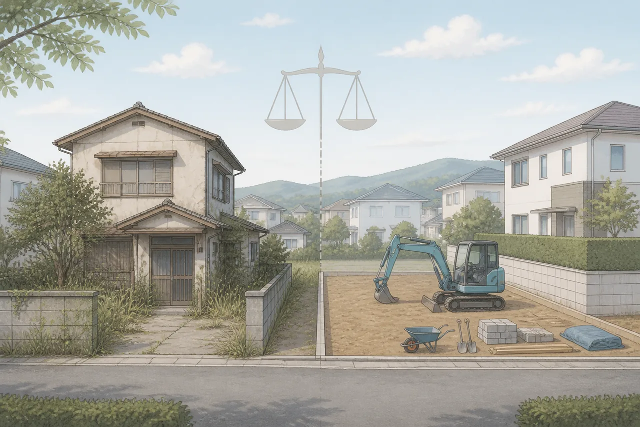 空き家をそのまま売るか、解体して売るかの判断基準